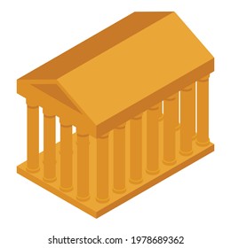 Democracy building icon. Isometric of Democracy building vector icon for web design isolated on white background