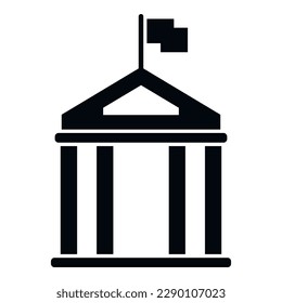 Democracy building icon simple vector. Vote election. Voter people