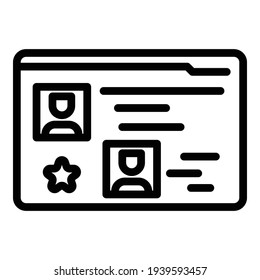 Wahlkampfsymbol für Demokratie. Umriss-Kampagne für Demokratie, Vektorsymbol für Webdesign einzeln auf weißem Hintergrund