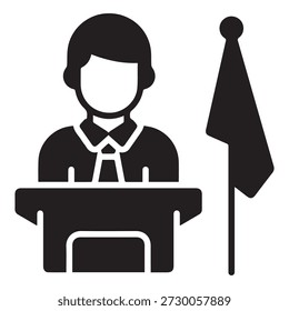 Candidato a la democracia Vector Icono Ilustración Arte