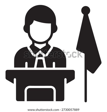 Democracy Candidate Vector Icon Illustration Art