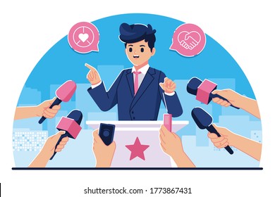 democracy concept flat design illustration