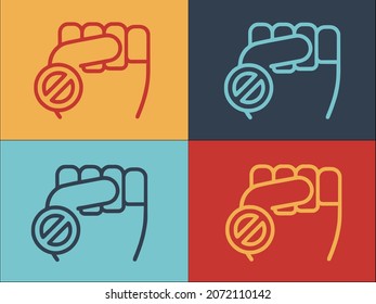 Democracy Fist Logo Template, Simple Flat Icon of democracy,freedom,protest