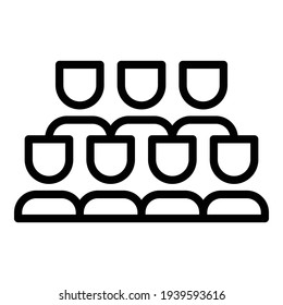 Democracy group icon. Outline democracy group vector icon for web design isolated on white background