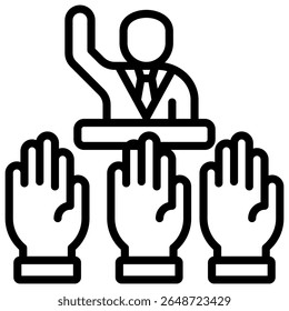 Democracy Icon Element For Design