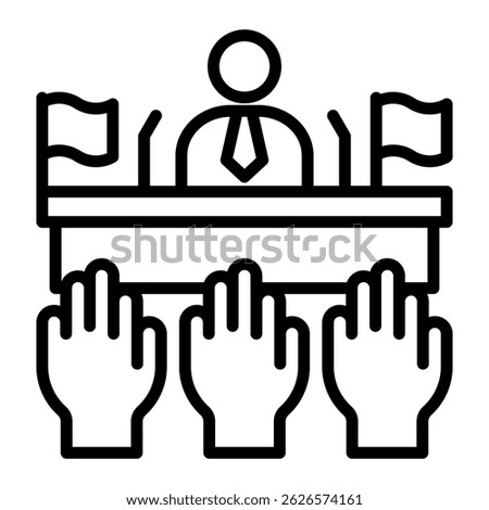 Democracy Icon Element For Design