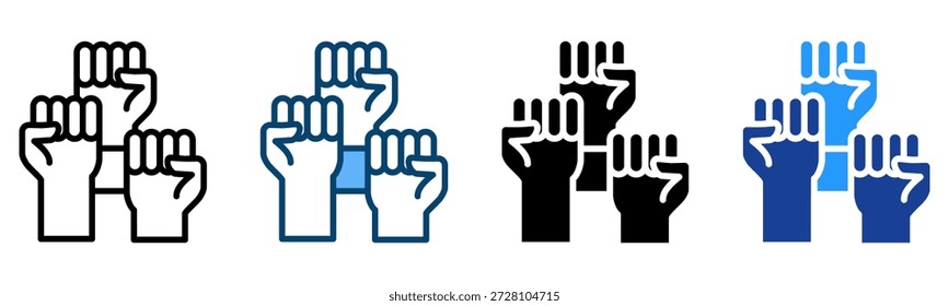 Icono de la democracia Colección de Vector único