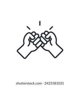 Demokratiesymbol. vektorbearbeitbarer Strich.lineares Stilzeichen zur Verwendung im Webdesign, logo.Symboldarstellung.