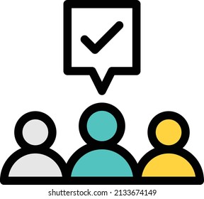 democracy icon with white background.isolated design of color line.democracy team for election.