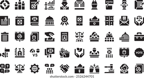 Democracy icons High-Quality Vector Icons Collection with Editable Stroke. Ideal for Professional and Creative Projects.