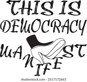 Vector de Arte Conceptual Manifiesto de la Democracia