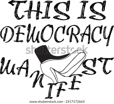 Democracy Manifest Concept Art Vector