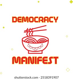 Democracia Manifesto Frase Conceito Design