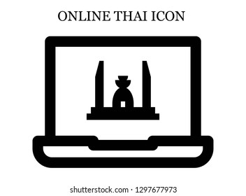 Democracy monument search icon. Editable Democracy monument search icon for web or mobile.