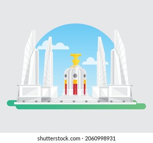 The Democracy Monument Thailand, vector image