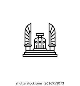 Democracy Monument vector line icon icons design