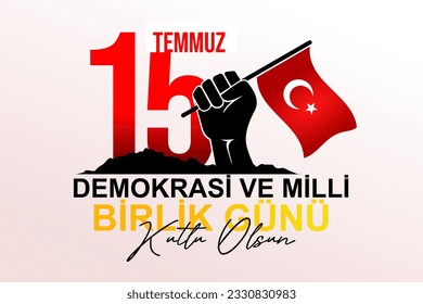 Día de la Democracia y la Unidad Nacional Turkiye, 15 de julio, antecedentes de plantilla. Temmuz Demokrasi ve milibirlik günü.