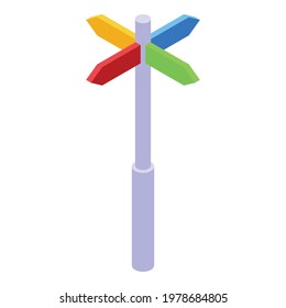 Democracy pillar direction icon. Isometric of Democracy pillar direction vector icon for web design isolated on white background