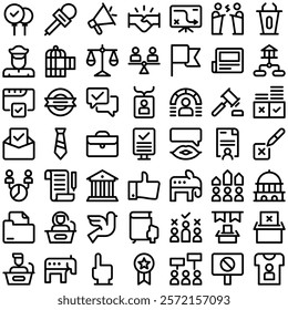 Democracy Politic Icon Set. Perfect for user interface, new application
