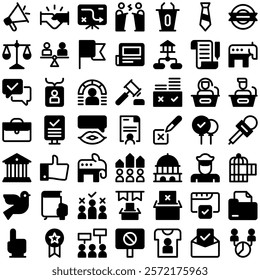 Democracy Politic Icon Set. Perfect for user interface, new application
