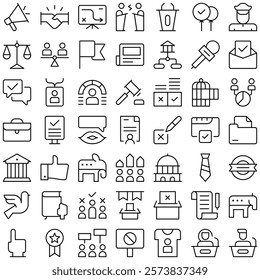 Democracy Politic Icon Set. Perfect for user interface, new application
