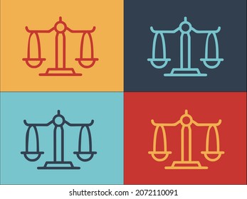 Plantilla de logotipo de la escala de la democracia, simple icono plano de la democracia, la ley, la corte