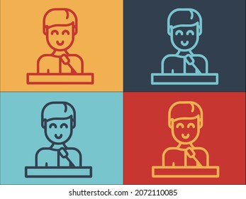 Democracy Speaker Logo Template, Simple Flat Icon of speaker,democracy,vector