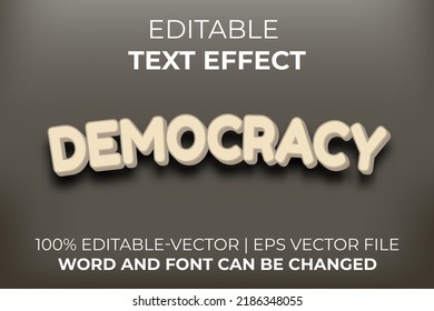 Democracy text effect, easy to edit