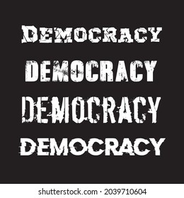 Democracy vector font easy to use democracy post and also used social media post