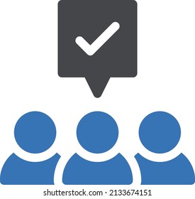 democracy vector glyph color icon