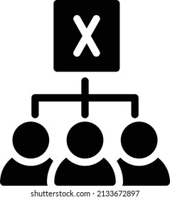 icono plano de glifo vector de democracia