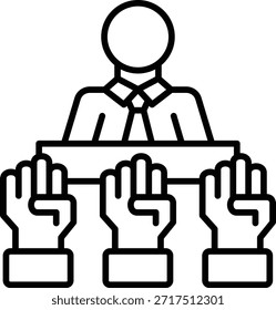 Democracy vector icon. Can be used for printing, mobile and web applications.