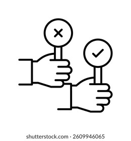 Democracy vector outline EPS 10 file