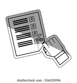 Democracy voting vote icon vector illustration graphic design