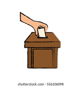 Democracy voting vote icon vector illustration graphic design