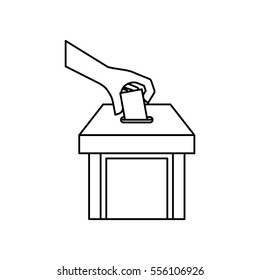 Democracy voting vote icon vector illustration graphic design
