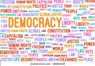 Democracy Word Cloud Concept Vector