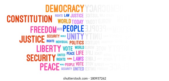 Democracy Word Cloud Concept Vector