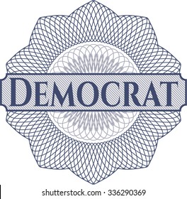 Democrat abstract linear rosette