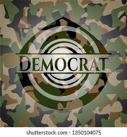 Democrat camouflage emblem