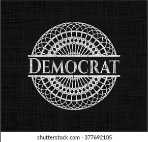 Democrat with chalkboard texture