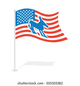 Republican Elephant Us Flag Political Party Stock Vector (royalty Free 