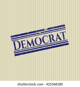 Democrat grunge stamp