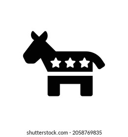 icono de democrat. Diseño de estilo plano aislado en un fondo blanco. Ilustración del vector