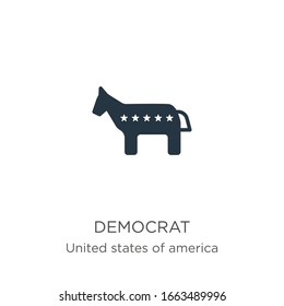 Democrat icon vector. Trendy flat democrat icon from united states of america collection isolated on white background. Vector illustration can be used for web and mobile graphic design, logo, eps10
