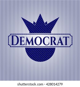 Democrat with jean texture