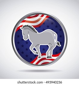 democrat political party animal vector illustration design