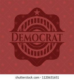 Democrat red emblem