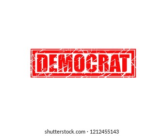 Democrat red stamp