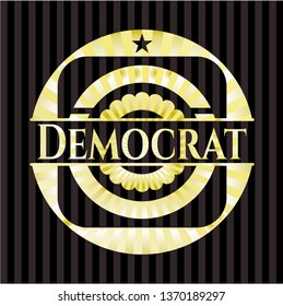 Democrat Shiny Badge Stock Vector (Royalty Free) 1370189297 | Shutterstock